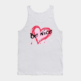 Be Nice – Abstract Heart ❤️ Tank Top